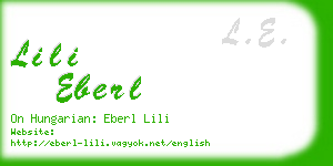 lili eberl business card